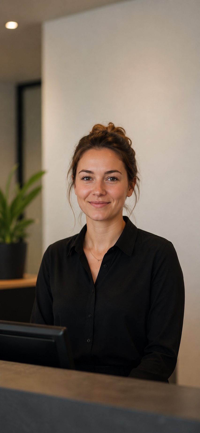 Portret in een kantooromgeving.