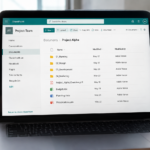 SharePoint Projectteam op een werkplek